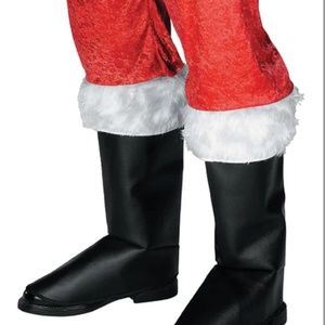 Deluxe SANTA CLAUS Boot covers - fur and faux leather - Christmas Santa boots